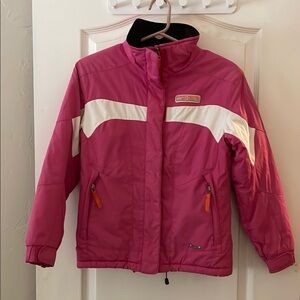 Spyder Pink Puffer Jacket with High Collar